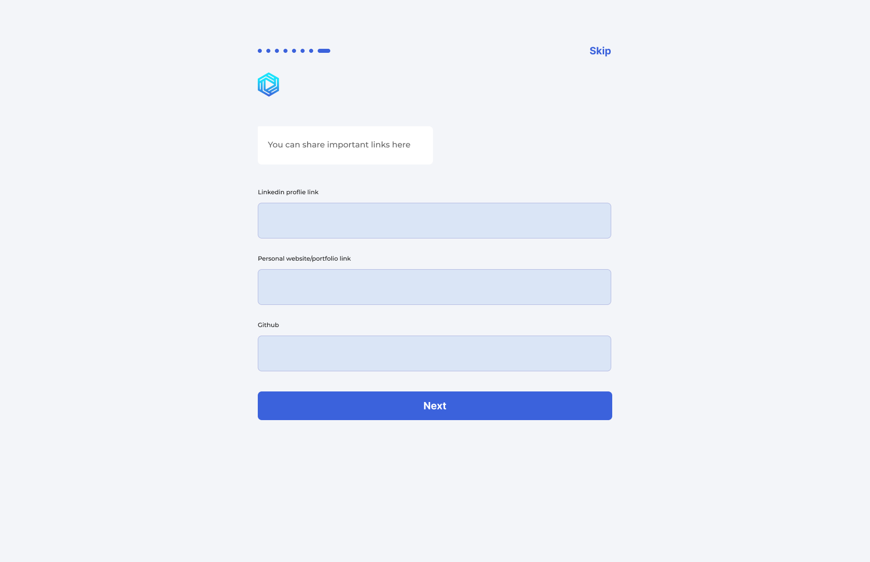 Screen 10: Professional links
